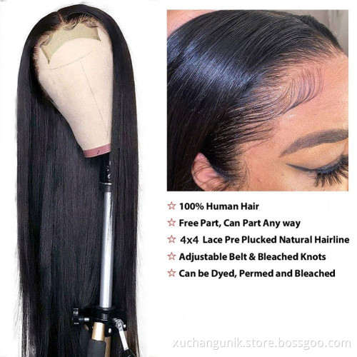Wholesale Virgin Hair Wigs For Black Women Human Hair Luxury Jewish Wigs Glueless Pre Plucked Straight Human Hair Wig